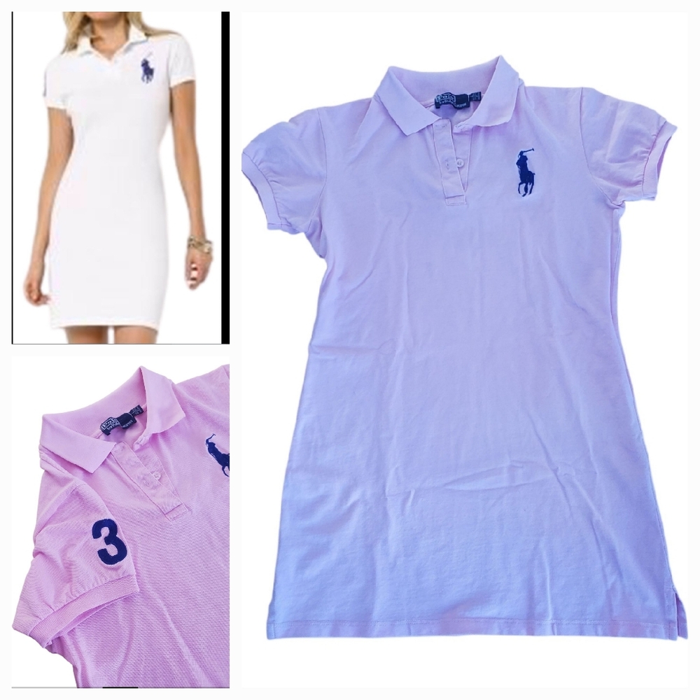 Polo by Ralph Lauren Pink Embroidered Big Pony #3 Mini Dress